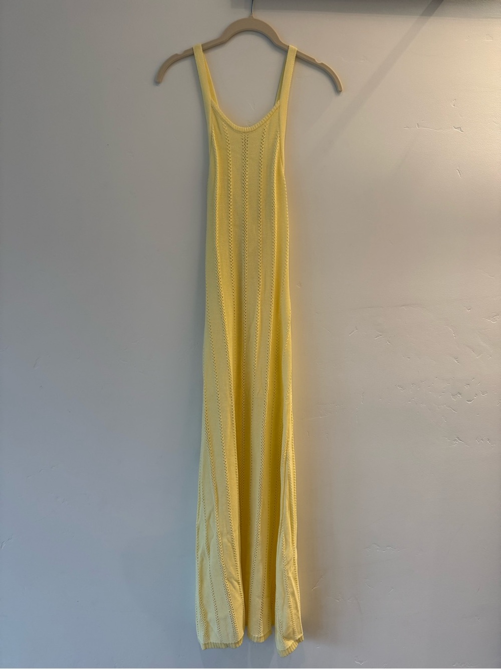 Yellow Knit cover-up dress